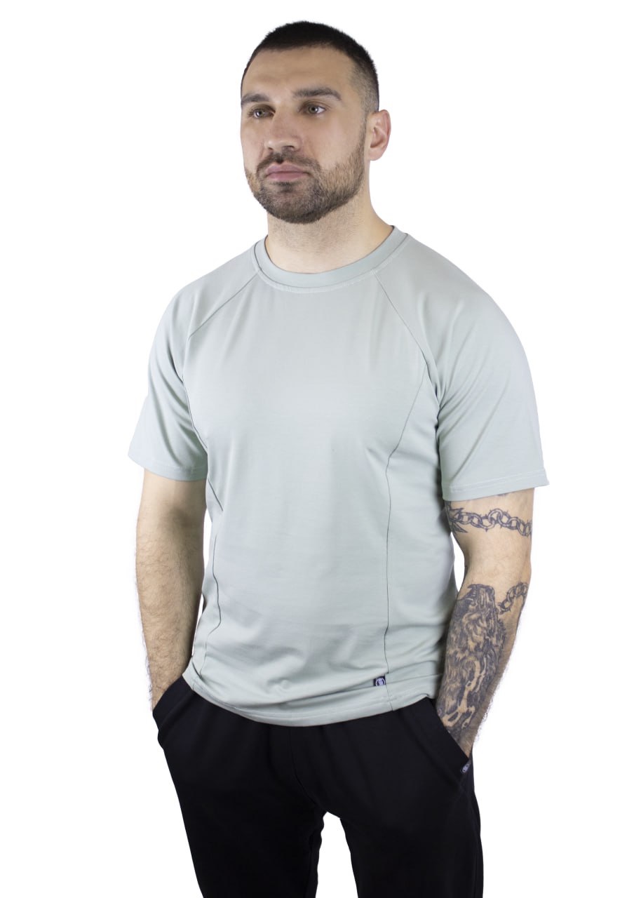 Футболка слимфит "Indiferenze Green" мужская