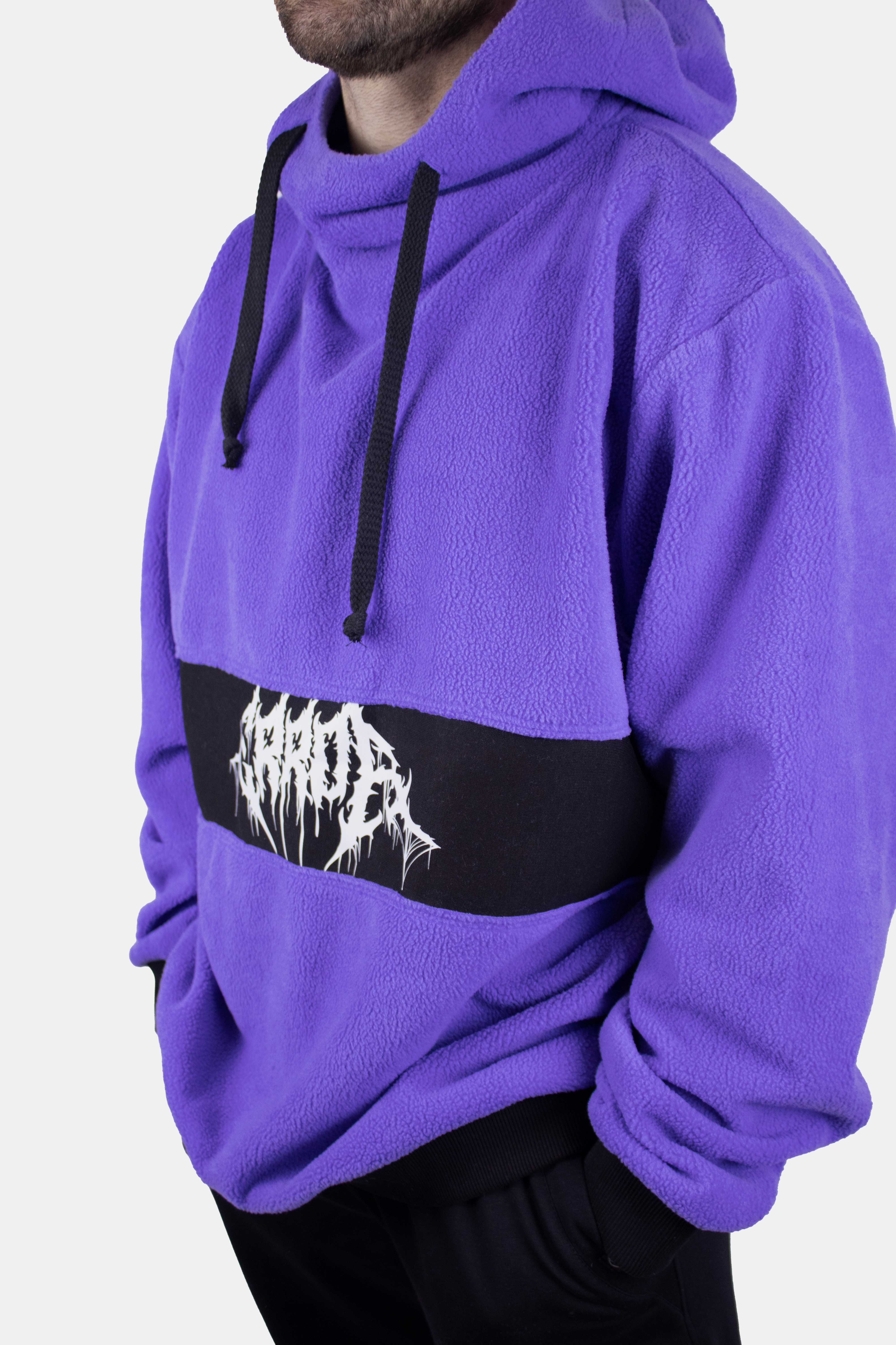 Худи оверсайз из барашка "Вязь горизонт ERR" мужской